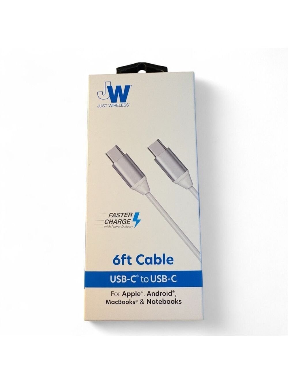 Just Wireless 6ft USB-C to USB-C Cable NIB